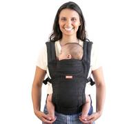 Beco Weave Portabebés Ergonómico para Recién Nacidos, Negro (3,2-15,9 kg) | Diseñado para recién nacidos • 2 posiciones de porteo • Tejido transpirable reciclado • Sin reductor