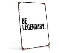 Become Legendary Quote Tin Sign 8x12 Inch | Push limits create history worth remembering vintage style
