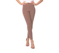 BeComfy Leggings para Mujer Opaco Polainas de Algodón Negro Gris Azul marino Bianco Grafito Azul Rosa Beige Violeta Verde 36,38,40,42,44,46,48,50,52,54,56