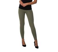 BeComfy Leggings para Mujer Opaco Polainas de Algodón Negro Gris Azul Marino Bianco Grafito Azul Rosa Beige Violeta Verde 36,38,40,42,44,46,48,50,52,54,56 (4XL, Verde Oliva)