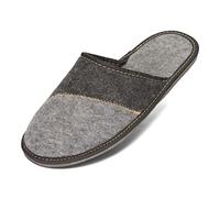 BeComfy Zapatillas de Hombre por Casa Fieltro Negro Gris Ligero Regalo Pantuflas Super Opa 40-46 EU (Gris, Sistema tallas calzado EU, Adulto, Números, mediano, 44)