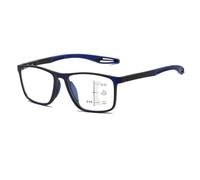 Becool fish Gafas de Lectura Progresivas Multienfoque para Hombres y Mujeres, Gafas Deportivas Ligeras, Lectores de Computadora con Luz Anti-Azul(Color:Azul,Tamaño:2.0X)