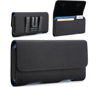 BECPLT Funda de nailon para iPhone SE2, iPhone 8, 7, 6S, funda de cinturón negra con clip y bucles para teléfono celular para Apple iPhone 12 Mini, Galaxy 10e, S7 S6 S5, A5, LG K4, LG G2, LG Nexus 5