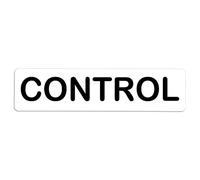 Becral® - Señal adhesiva de PVC CONTROL | Placa puerta PVC BLANCO | Señal informativa | Cartel Puerta 200X50mm