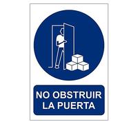 Becral® - Señal de obligación NO OBSTRUIR LA PUERTA material adhesivo tamaño 200X300mm (ref.RD20644)