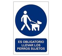 Becral® - Señal de obligación OBLIGATORIO PERROS SUJETOS material pvc0,7mm tamaño 300X400mm (ref.RD21055)