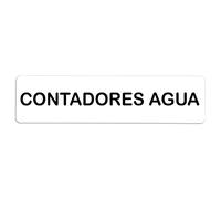 Becral® - Señal de PVC CONTADORES AGUA | Placa puerta PVC | Señal informativa | Cartel Puerta 200X50mm