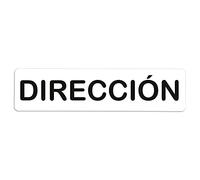 Becral® - Señal de PVC DIRECCIÓN | Placa puerta PVC | Señal informativa | Cartel Puerta 200X50mm