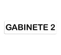 Becral® - Señal de PVC GABINETE 2 | Placa puerta PVC | Señal informativa | Cartel Puerta 200X50mm