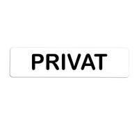 Becral® - Señal de PVC PRIVAT | Placa puerta en ALEMÁN | Señal informativa | Cartel Puerta 200X50mm