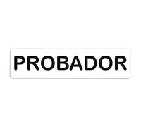 Becral® - Señal de PVC PROBADOR | Placa puerta PVC | Señal informativa | Cartel Puerta 200X50mm