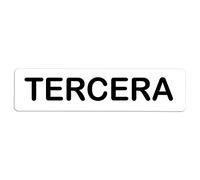 Becral® - Señal de PVC TERCERA | Placa puerta PVC | Señal informativa | Cartel Puerta 200X50mm