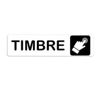 Becral® - Señal de PVC TIMBRE DERECHA | Placa puerta PVC | Señal informativa | Cartel Puerta 200X50mm
