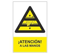 Becral® - Señal PELIGRO ATENCION A LAS MANOS de tamaño 300x400mm material PVC0,7mm (ref.RD31011)