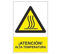 Becral® - Señal PELIGRO ATENCION ALTA TEMPERATURA de tamaño 150x200mm material ADHESIVO (ref.RD35620)