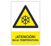 Becral® - Señal PELIGRO ATENCION BAJA TEMPERATURA de tamaño 200X300mm material ADHESIVO (ref.RD30616)