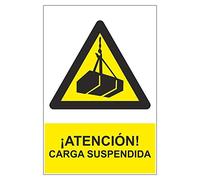 Becral® - Señal PELIGRO ATENCION CARGA SUSPENDIDA de tamaño 210X300mm material PVC0,7mm (ref.RD30005)