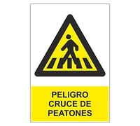 Becral® - Señal PELIGRO CRUCE DE PEATONES de tamaño 210X300mm material ALUMINIO (ref.RD30934)