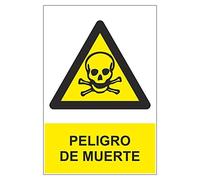 Becral® - Señal PELIGRO DE MUERTE de tamaño 150x200mm material ADHESIVO (ref.RD35654)