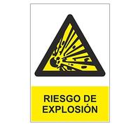 Becral® - Señal PELIGRO RIESGO DE EXPLOSION de tamaño 210X300mm material PVC0,7mm (ref.RD30001)
