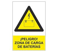 Becral® - Señal PELIGRO ZONA DE CARGA BATERIA de tamaño 210X300mm material PVC0,7mm (ref.RD30075)