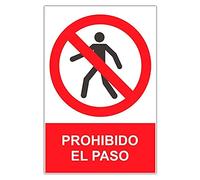 Becral® - Señal PROHIBIDO EL PASO PVC 0,7mm 210X300mm Señal prohibición (ref.RD40002)
