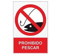 Becral® - Señal PROHIBIDO PESCAR PVC 0,7mm 300X400mm Señal prohibición (ref.RD41067)