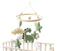 Bed Bell Mobile - Tema nutritivo de dinosaurio móvil del culo | colgante de bebé verde seguro, musical calmante para niños para niños relajantes, decoración de habitación