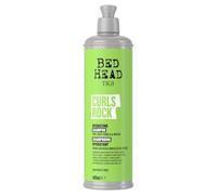 Bed Head by TIGI Curls Rock Hydrating Shampoo, 400ml | Limpiador para cabello rizado, define los rizos con aceite de argán hidratante, reduce el encrespamiento y aporta brillo
