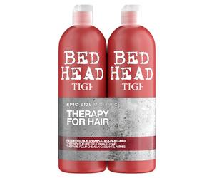 Bed Head by TIGI Resurrection Set Champú y Acondicionador, 2x 750ml | Para cabello seco y dañado, reparación hidratante intensa con protección del color, fuerza y brillo