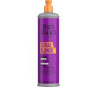Bed Head by TIGI Serial Blonde Shampoo, Champú profesional para cabello rubio, limpia en profundidad, ilumina y realza los tonos rubios, 600 ml