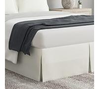 Bed Maker's Never Lift Your Mattress Wrap Around Bed Skirt Classic Style Low Maintenance Wrinkle Resistant Fabric Traditional 14 Inch Drop Length, California King, Ivory