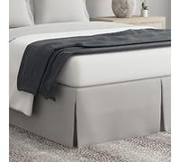 Bed Maker's Never Lift Your Mattress Wrap Around Bed Skirt Classic Style Low Maintenance Wrinkle Resistant Fabric Traditional 14 Inch Drop Length, Twin, Soft Silver