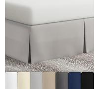 Bed Maker's Never Lift Your Mattress Wrap Around Bed Skirt Classic Style Low Maintenance Wrinkle Resistant Fabric Traditional 14 Inch Drop Length, Full, Soft Silver