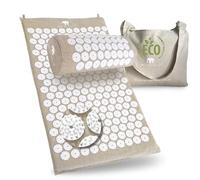 Bed of Nails Juego de regalo ecológico de alta calidad, alfombrilla de acupresión y almohada con 10.962 puntos de presión, alivia el dolor de cuello/espalda, relaja, aumenta la energía, incluye bolsa