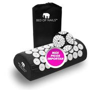 Bed of Nails Original Acupresión Almohada con 2,142 Masaje Puntas para Cuello y Hombro Dolor, Estrés y Espalda Dolor Alivio, Transporte Bolsa, 38 x 15 x 10 cm, Negro Azabache
