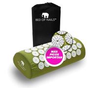 Bed of Nails Original Acupresión Almohada con 2,142 Masaje Puntas para Cuello y Hombro Dolor, Estrés y Espalda Dolor Alivio, Transporte Bolsa, 38 x 15 x 10 cm, Verde