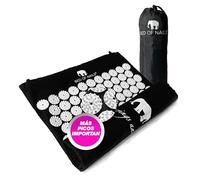 Bed of Nails Original Acupresión Esterilla Viaje Esterilla Con 8,820 Puntas, Acupuntura Esterilla Para Espalda Dolor Alivio, Energía Aumentada, Relajación Con Transporte Bolsa, 74 x 41, Negro