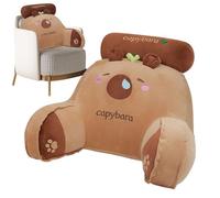 Bed Reading Backrest Pillow, Stuffed Capybara Bedside Cushion, Soft and Delicate Plush Stuffed Pillow, Ideal para Dormir, Sala de Estar, Coche, tamaño: 65 x 45 cm