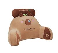 Bed Reading Backrest Pillow, Stuffed Capybara Cushion, Soft Plush for Couch, 25.59x17.72 Inches, Delicate Bedside Cushion, Kids Room or Living Use, Travel-Friendly Car