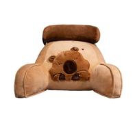 Bed Reading Pillow - Ergonomic Back Support Lounge Cushion, Capybara Style Soft Plush Design, High Density Comfort Fill + Structured Lumbar Support Form, Durable Fabric Cover Stable Build - For Bed Co