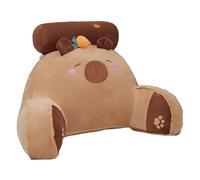 Bed Rest Pillow - Bed Rest Reading Pillow | Ergonomic Capybara Carrot Cushion Backrest with Armrests | Back Support Cushion 25.59x17.72 Inches | For Chair Reading Relaxing Playing