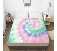 Bed Sheets Rosa Fruta Verde Sabana Bajera Protector Cama Transpirable Cubre Colchon Lavable Sabana Bajera 200x200 Funda Colchon Microfibra Cubrecolchon Elastico Ajustable Juego de Sabanas