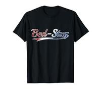 Bed-Stuy Patriotic Red White Blue Distressed Brooklyn Camiseta