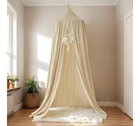 Bed Tent Kids Canopy Dome, Decorative, Breathable Mesh Netting Cover, Cozy Reading Nook Hideaway Shelter, Soft Fabric Room Decor, for Bedrooms, Playrooms, Nurseries, Toddler