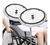 BEdaw Conjunto de Ruedas Traseras de 24 Pulgadas, Rueda Trasera para Silla de Ruedas 24X1 3/8 Ruedas de Repuesto de Neumáticos Sólidos para Accesorios de Sillas de Ruedas Manuales, Juego de 2/a/24 I