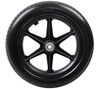 BEdaw Neumático de Pu de 12 Pulgadas Accesorios para Sillas de Ruedas Rueda Trasera Ruedas No Inflables Silla de Ruedas Manual Rueda Trasera Sólida 12 1/2X2 1/4 Negro Gris Claro/Black