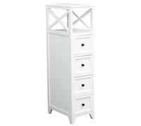 BEdaw Organizador Lateral Alto y Delgado Independiente,Vitrina de pie para el Piso del baño,Unidad de Almacenamiento Delgada de Madera con 2/3/4 cajones,Gabinete de Almacenamiento de Cocina