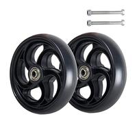 BEdaw Rueda Delantera para Silla de Ruedas, Repuesto de Rueda de 5" 6" 8", Rueda Delantera de Neumáticos Sólidos, 2 Piezas de Accesorios de Repuesto para Andador, Ruedas para Discapacitados/Black/13