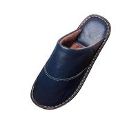 BEdaW Zapatillas Suaves Y Calientes, Zapatillas De Algodón Interior De Invierno, Zapatos De Interior Sin Deslizamiento En Casa,Sapphire Blue,37 EU